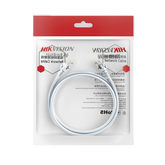 Cable de Parcheo (Patch Cord) / UTP / Cat. 6 (24 AWG ) / 0.50 Metros / Color Blanco/ Ideal para PoE+ / Interior